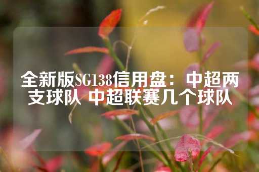 全新版SG138信用盘：中超两支球队 中超联赛几个球队