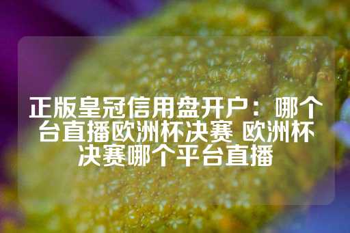 正版皇冠信用盘开户：哪个台直播欧洲杯决赛 欧洲杯决赛哪个平台直播