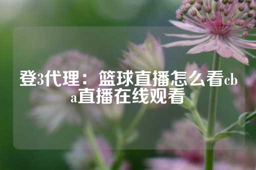 登3代理：篮球直播怎么看cba直播在线观看