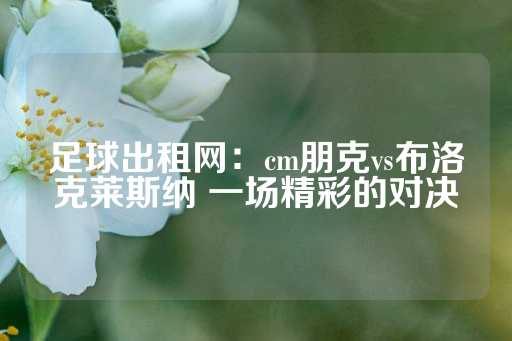 足球出租网：cm朋克vs布洛克莱斯纳 一场精彩的对决