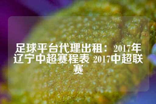 足球平台代理出租：2017年辽宁中超赛程表 2017中超联赛