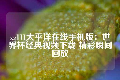 xg111太平洋在线手机版：世界杯经典视频下载 精彩瞬间回放