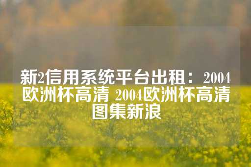 新2信用系统平台出租：2004欧洲杯高清 2004欧洲杯高清图集新浪