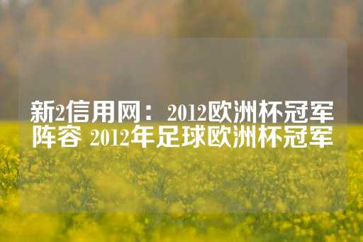 新2信用网：2012欧洲杯冠军阵容 2012年足球欧洲杯冠军