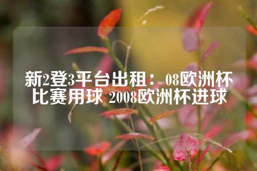 新2登3平台出租：08欧洲杯比赛用球 2008欧洲杯进球-第1张图片-皇冠信用盘出租