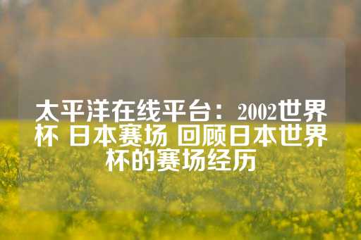 太平洋在线平台：2002世界杯 日本赛场 回顾日本世界杯的赛场经历