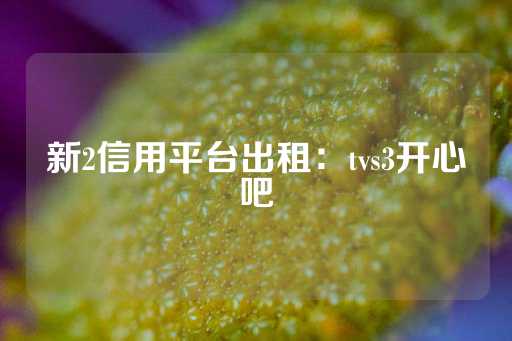 新2信用平台出租：tvs3开心吧-第1张图片-皇冠信用盘出租