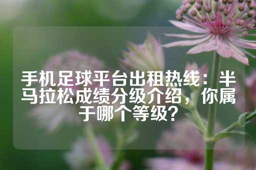 手机足球平台出租热线：半马拉松成绩分级介绍，你属于哪个等级？