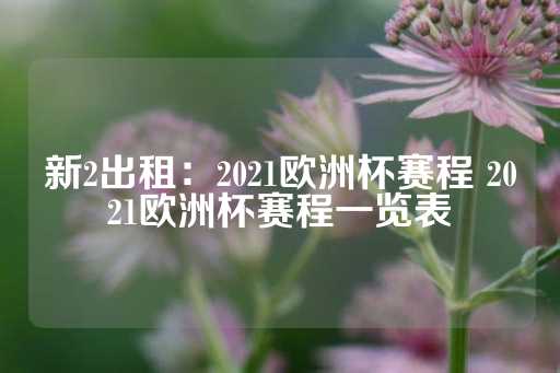 新2出租：2021欧洲杯赛程 2021欧洲杯赛程一览表-第1张图片-皇冠信用盘出租