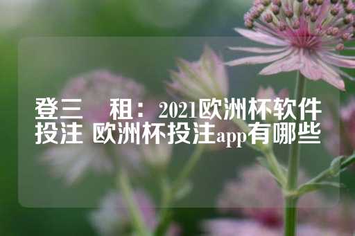 登三岀租：2021欧洲杯软件投注 欧洲杯投注app有哪些-第1张图片-皇冠信用盘出租