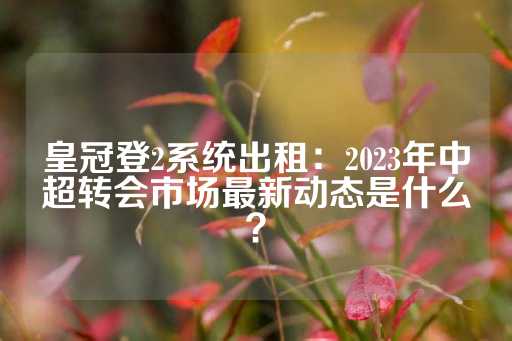 皇冠登2系统出租：2023年中超转会市场最新动态是什么？-第1张图片-皇冠信用盘出租