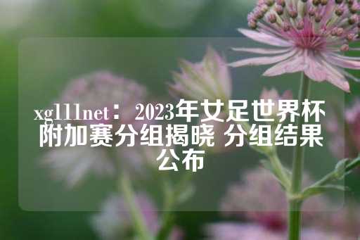 xg111net：2023年女足世界杯附加赛分组揭晓 分组结果公布