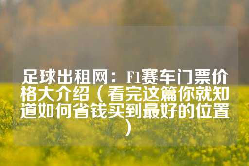 足球出租网：F1赛车门票价格大介绍（看完这篇你就知道如何省钱买到最好的位置）