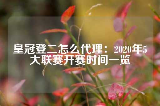 皇冠登二怎么代理：2020年5大联赛开赛时间一览