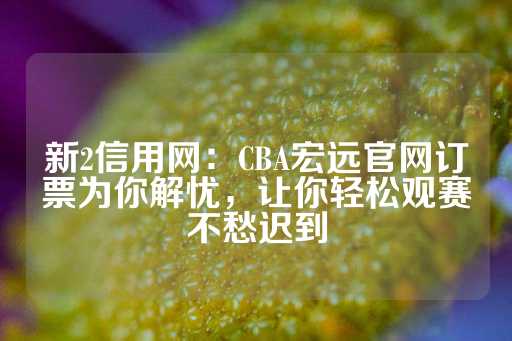 新2信用网：CBA宏远官网订票为你解忧，让你轻松观赛不愁迟到