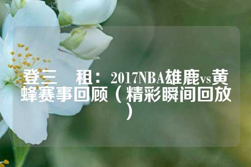 登三岀租：2017NBA雄鹿vs黄蜂赛事回顾（精彩瞬间回放）