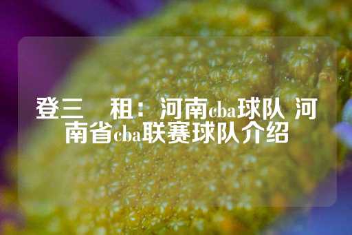 登三岀租：河南cba球队 河南省cba联赛球队介绍-第1张图片-皇冠信用盘出租