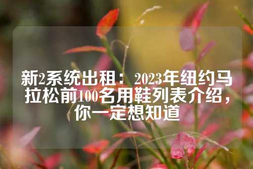 新2系统出租：2023年纽约马拉松前100名用鞋列表介绍，你一定想知道