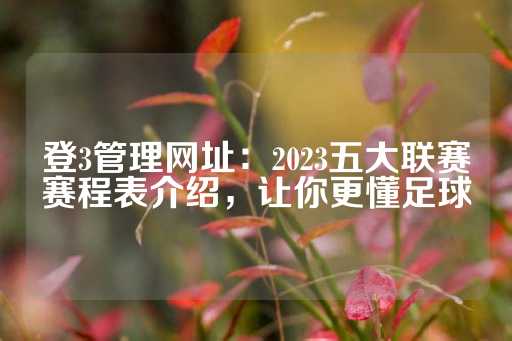 登3管理网址：2023五大联赛赛程表介绍，让你更懂足球-第1张图片-皇冠信用盘出租