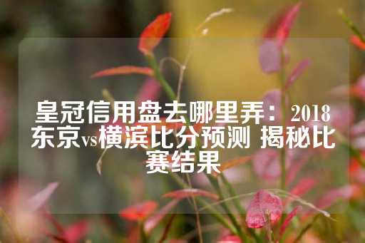 皇冠信用盘去哪里弄：2018东京vs横滨比分预测 揭秘比赛结果-第1张图片-皇冠信用盘出租