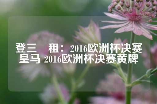 登三岀租：2016欧洲杯决赛皇马 2016欧洲杯决赛黄牌-第1张图片-皇冠信用盘出租