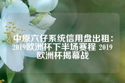 中原六仔系统信用盘出租：2019欧洲杯下半场赛程 2019欧洲杯揭幕战