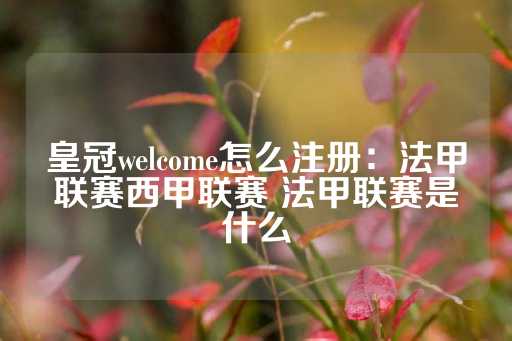 皇冠welcome怎么注册：法甲联赛西甲联赛 法甲联赛是什么