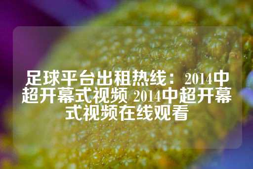 足球平台出租热线：2014中超开幕式视频 2014中超开幕式视频在线观看