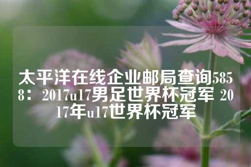 太平洋在线企业邮局查询5858：2017u17男足世界杯冠军 2017年u17世界杯冠军-第1张图片-皇冠信用盘出租