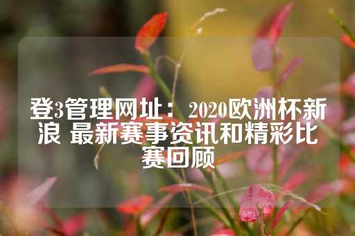 登3管理网址：2020欧洲杯新浪 最新赛事资讯和精彩比赛回顾