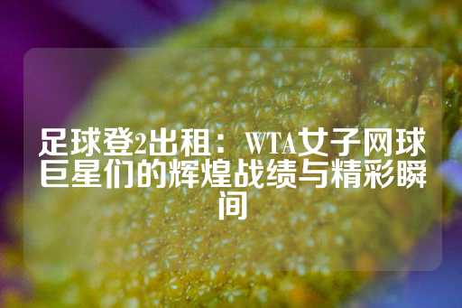 足球登2出租：WTA女子网球巨星们的辉煌战绩与精彩瞬间