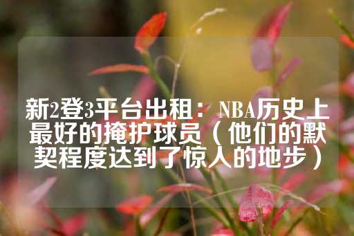 新2登3平台出租：NBA历史上最好的掩护球员（他们的默契程度达到了惊人的地步）