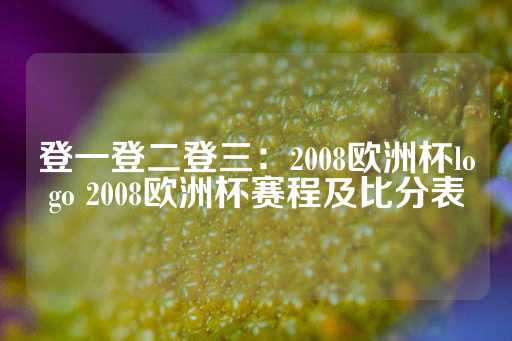 登一登二登三：2008欧洲杯logo 2008欧洲杯赛程及比分表-第1张图片-皇冠信用盘出租