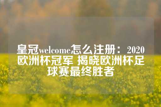 皇冠welcome怎么注册：2020欧洲杯冠军 揭晓欧洲杯足球赛最终胜者