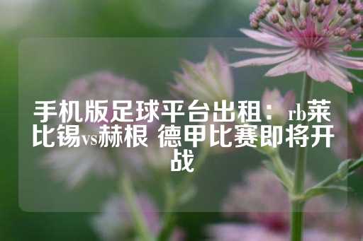 手机版足球平台出租：rb莱比锡vs赫根 德甲比赛即将开战