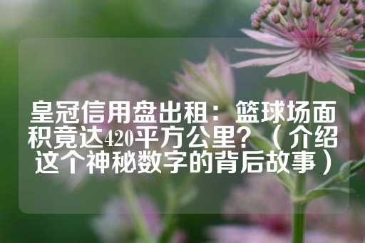 皇冠信用盘出租：篮球场面积竟达420平方公里？（介绍这个神秘数字的背后故事）-第1张图片-皇冠信用盘出租