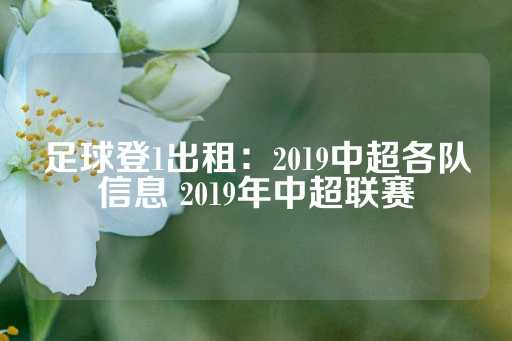 足球登1出租：2019中超各队信息 2019年中超联赛