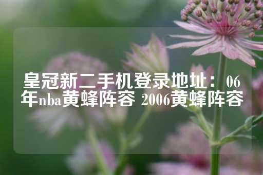 皇冠新二手机登录地址：06年nba黄蜂阵容 2006黄蜂阵容-第1张图片-皇冠信用盘出租