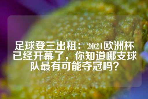 足球登三出租：2021欧洲杯已经开幕了，你知道哪支球队最有可能夺冠吗？-第1张图片-皇冠信用盘出租