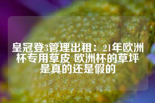 皇冠登3管理出租：21年欧洲杯专用草皮 欧洲杯的草坪是真的还是假的