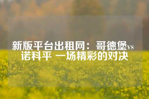 新版平台出租网：哥德堡vs 诺科平 一场精彩的对决