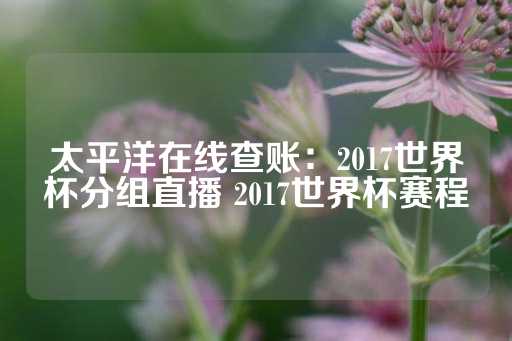 太平洋在线查账：2017世界杯分组直播 2017世界杯赛程