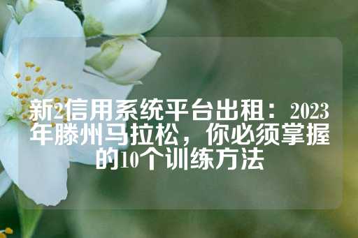 新2信用系统平台出租：2023年滕州马拉松，你必须掌握的10个训练方法