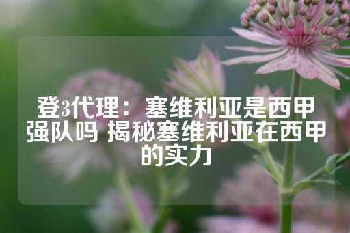 登3代理：塞维利亚是西甲强队吗 揭秘塞维利亚在西甲的实力