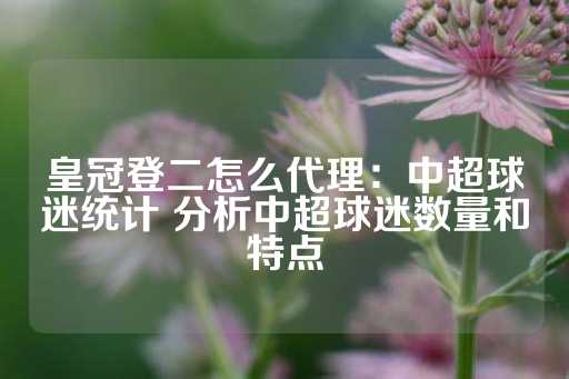 皇冠登二怎么代理：中超球迷统计 分析中超球迷数量和特点