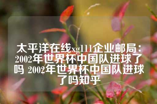 太平洋在线xg111企业邮局：2002年世界杯中国队进球了吗 2002年世界杯中国队进球了吗知乎