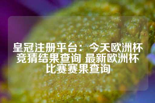 皇冠注册平台：今天欧洲杯竞猜结果查询 最新欧洲杯比赛赛果查询