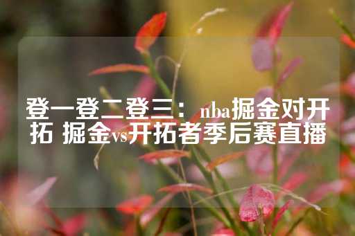 登一登二登三：nba掘金对开拓 掘金vs开拓者季后赛直播-第1张图片-皇冠信用盘出租