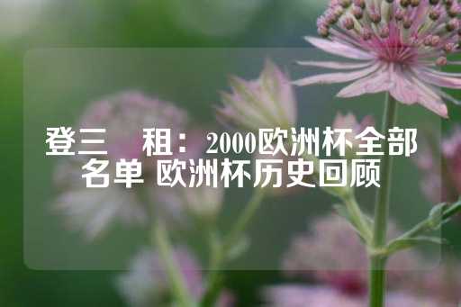 登三岀租：2000欧洲杯全部名单 欧洲杯历史回顾-第1张图片-皇冠信用盘出租