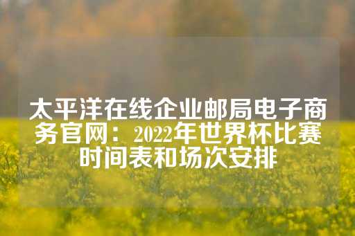 太平洋在线企业邮局电子商务官网：2022年世界杯比赛时间表和场次安排